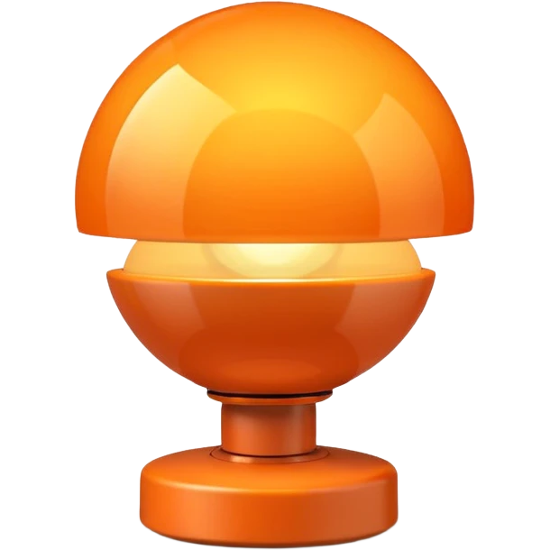 1980s orange lighting lamp emoji