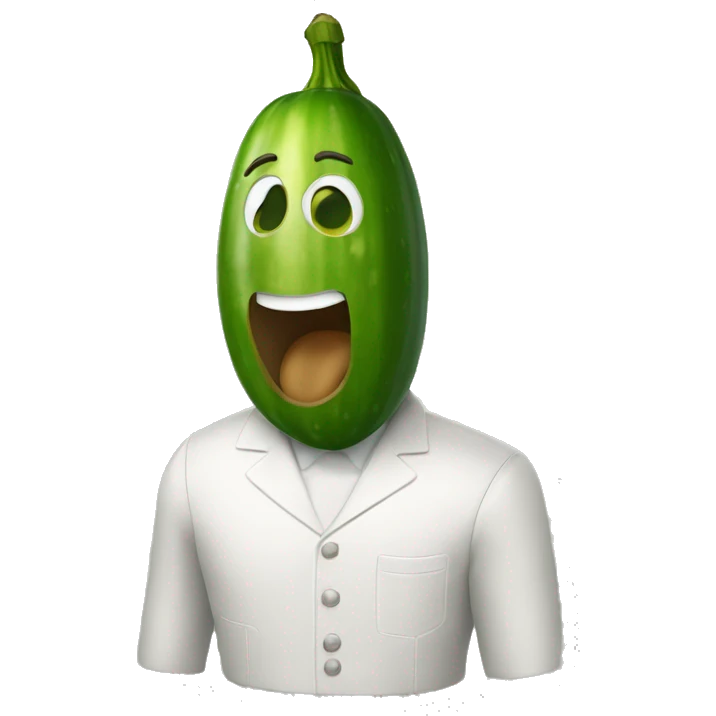 Un pepino feliz emoji