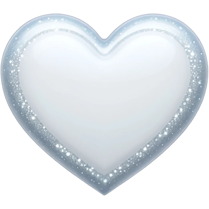 glitter white heart emoji