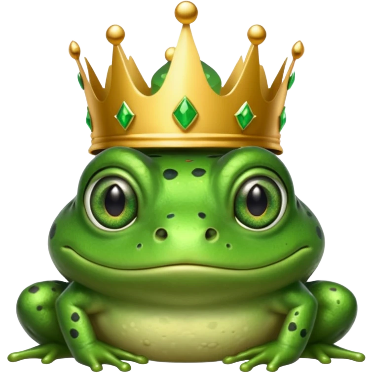 frog king with crown emoji