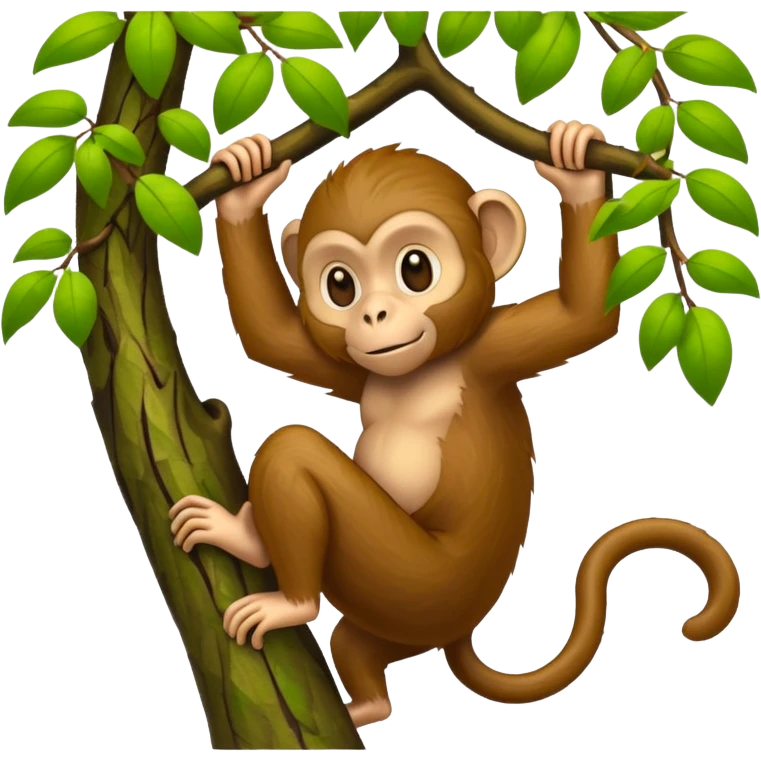 monkey climbing a tree emoji