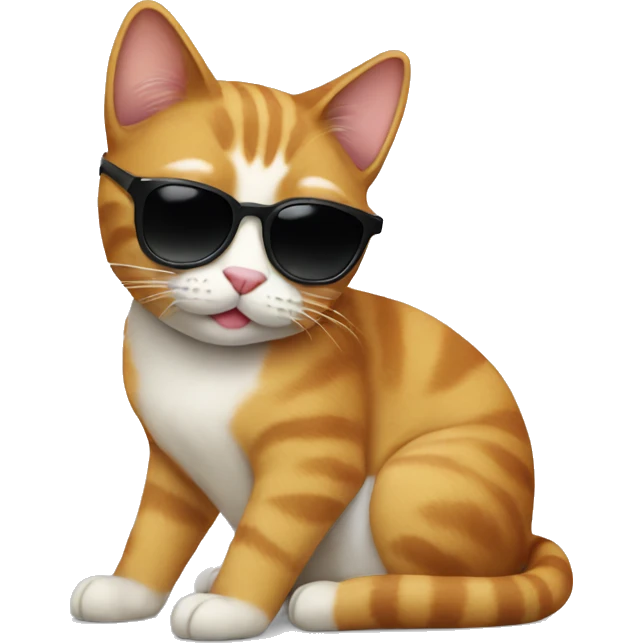Cat with sunglasses emoji