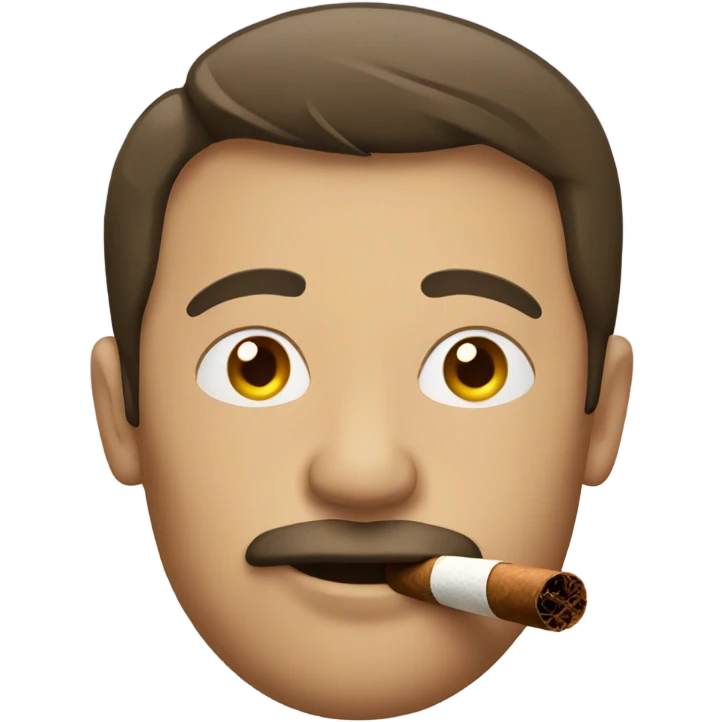 Man smoking a cigar emoji