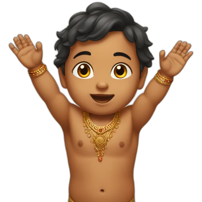 Indian baby hands up emoji