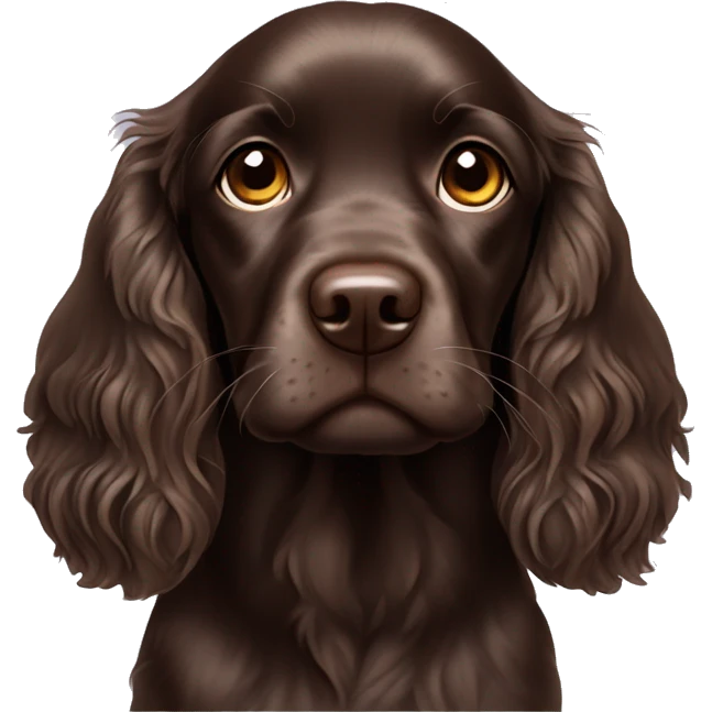 Puppy Boykin spaniel light eyes emoji