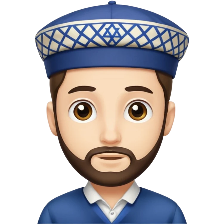 stereotypical jewish man with yarmulke emoji