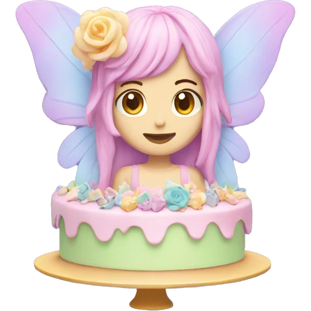 Fairy pastel cake emoji