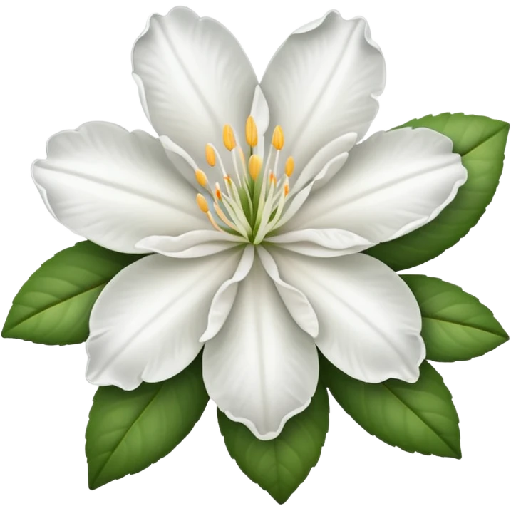 the white  azalea flower emoji