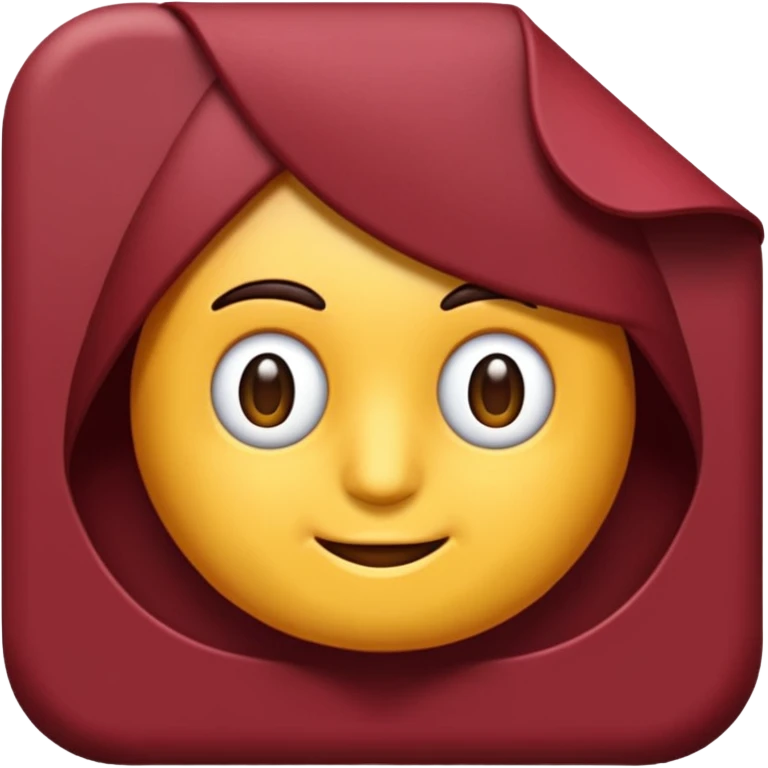 Kulaklık bordo emoji