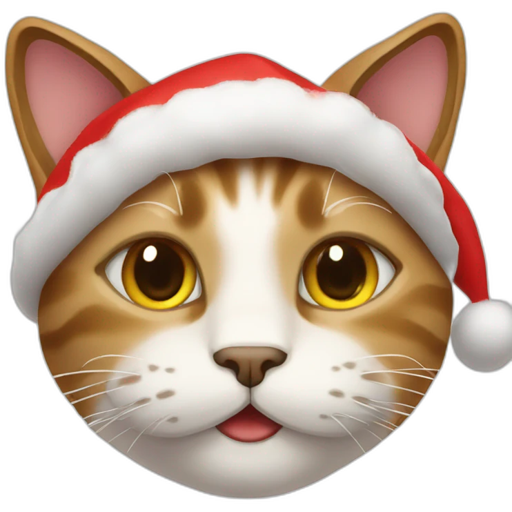 cat santa emoji