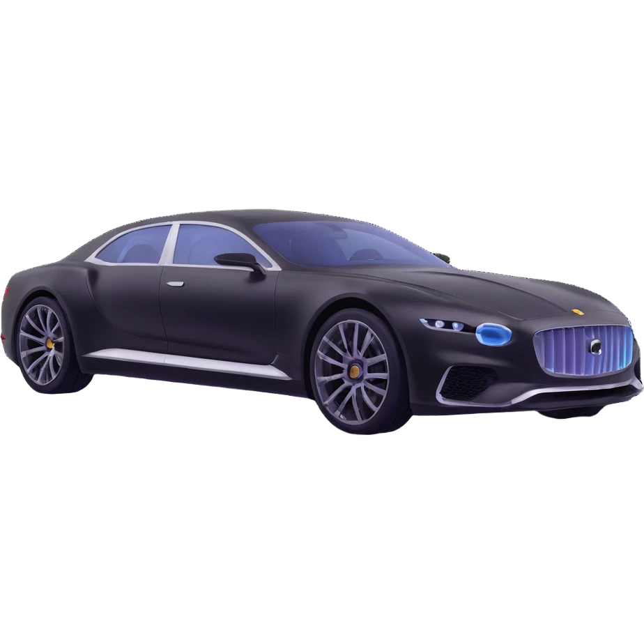 luxury car with a transparent film covering it, elegant and minimal, premium look emoji