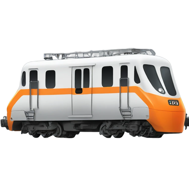 Train wearing orange hi-vis emoji