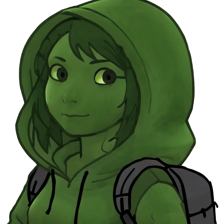 Girl with black hair wearing a hoodie emoji