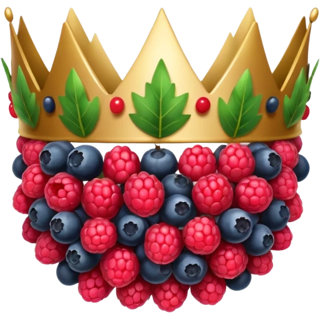 berry crown made of mixed forest fruits emoji