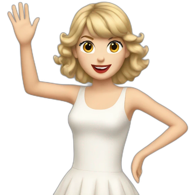 taylor swift waving emoji