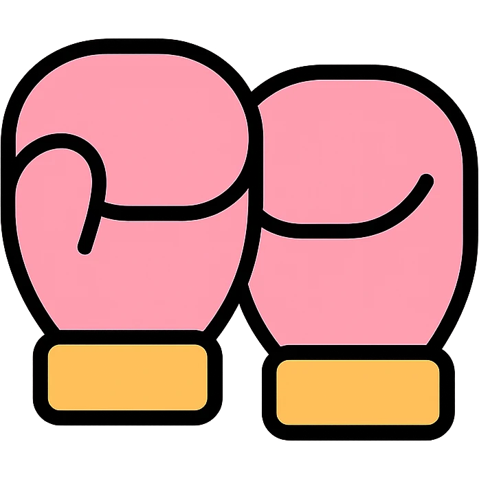 light pink boxing gloves icon emoji