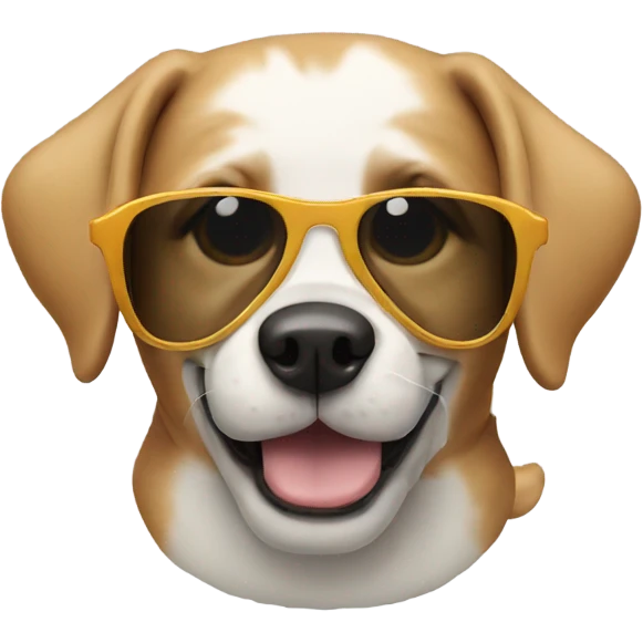 Dog wearing sunglasses emoji