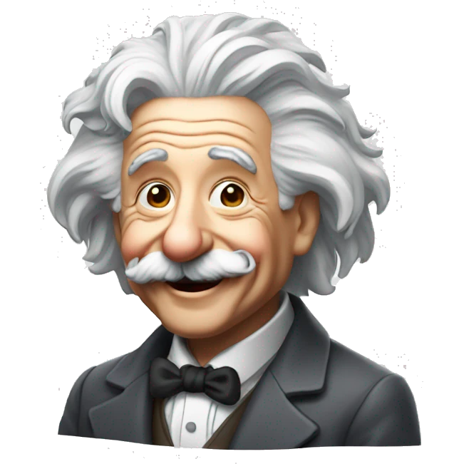 super happy albert einstein emoji