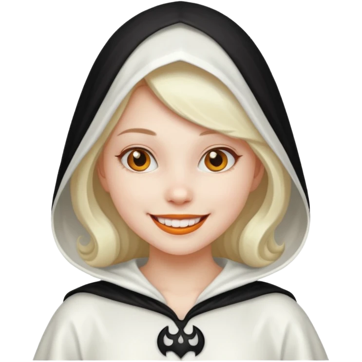 girl with hallowen white costumes emoji