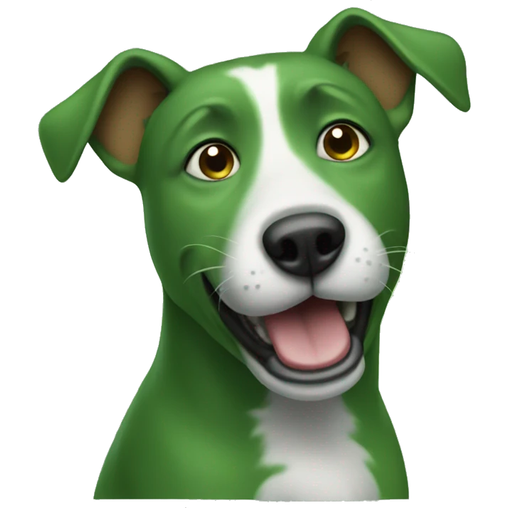 green dog emoji