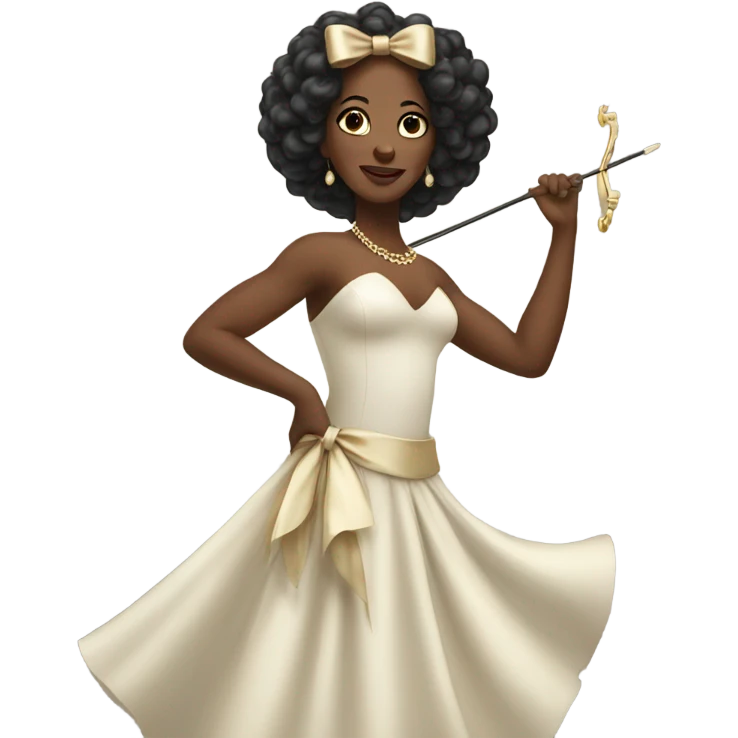 black woman doing a bow  emoji