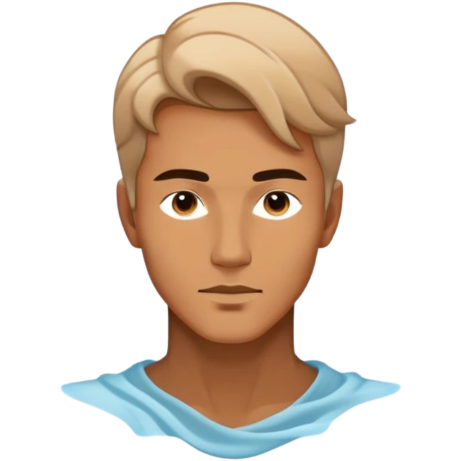 Abstract male outline with floating ethereal energy surrounding and flowing through the silhouette, stylish masculine essence emoji