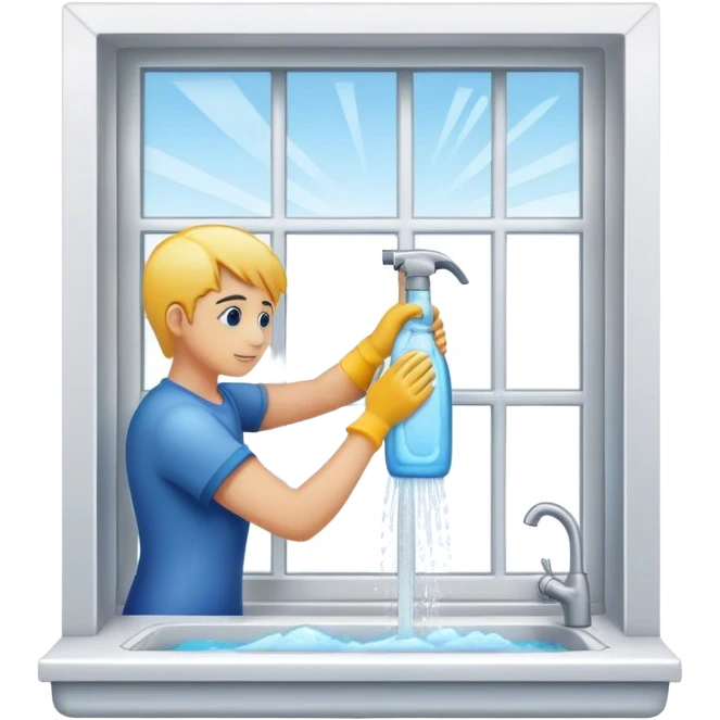 washing windows emoji