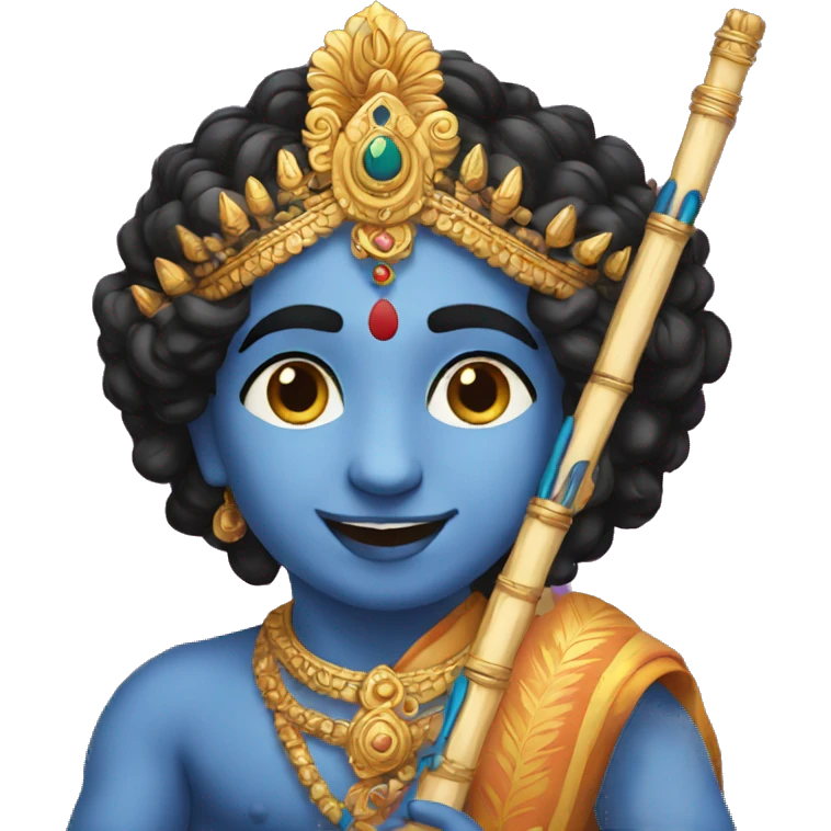 Krishna with flute emoji