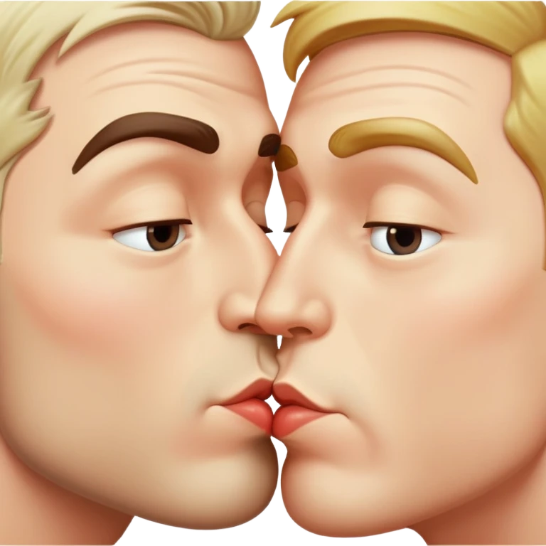 Two men kissing emoji