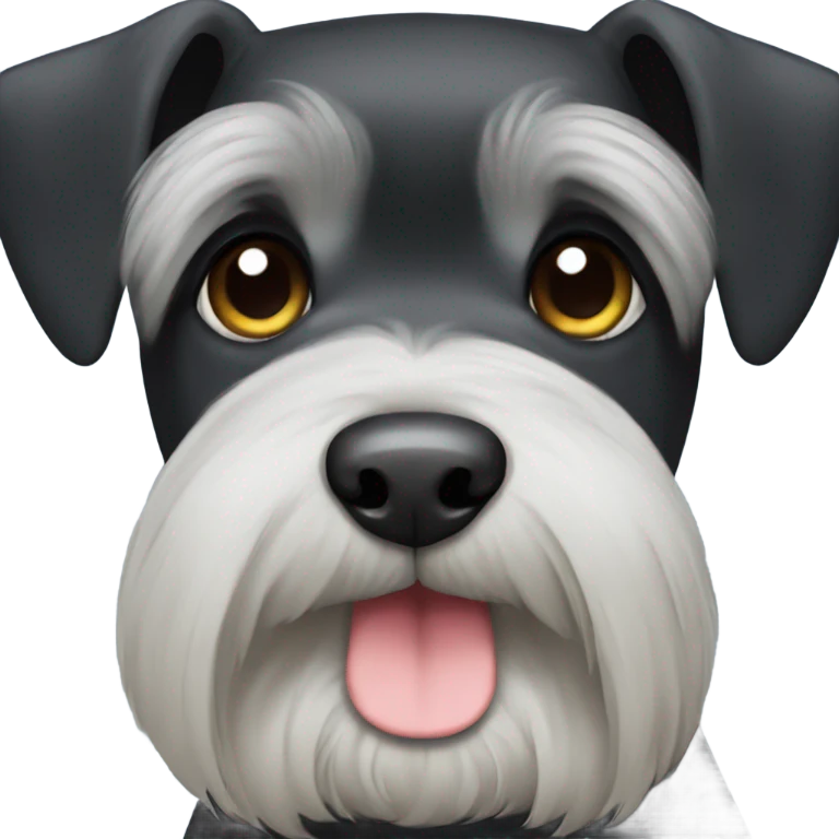black schnauzer cute emoji