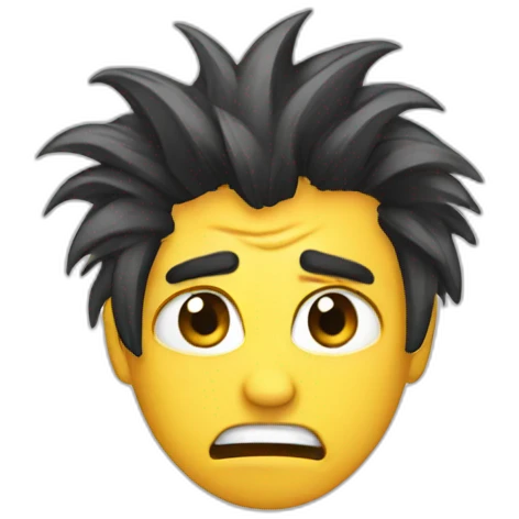 cry angry lose hair emoji