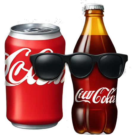 Coke with sunglasses emoji