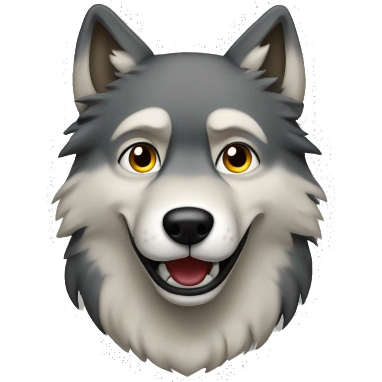 Embararassed wolf emoji