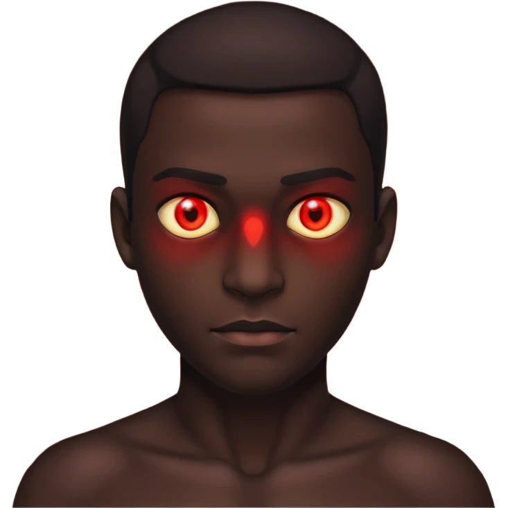 Dark, shadowie Male Figure with Red glowing eyes emoji