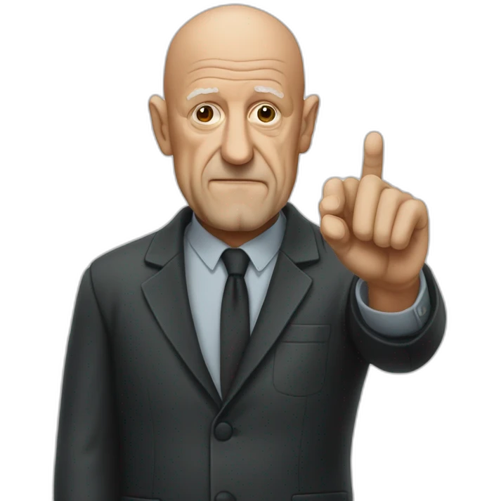 mike ehrmantraut with a finger emoji