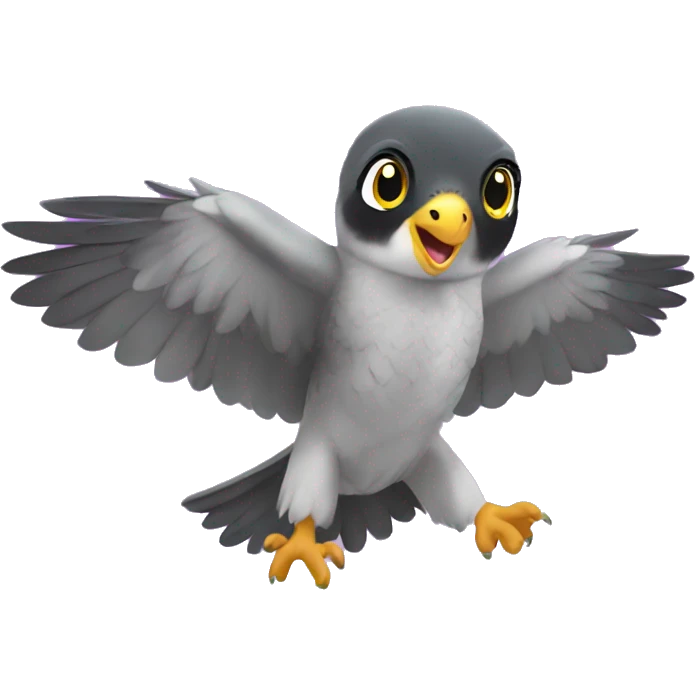 Baby Peregrine falcon happy dance emoji