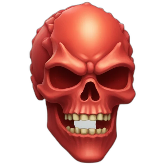 head skull Red dragon epic pixel emoji