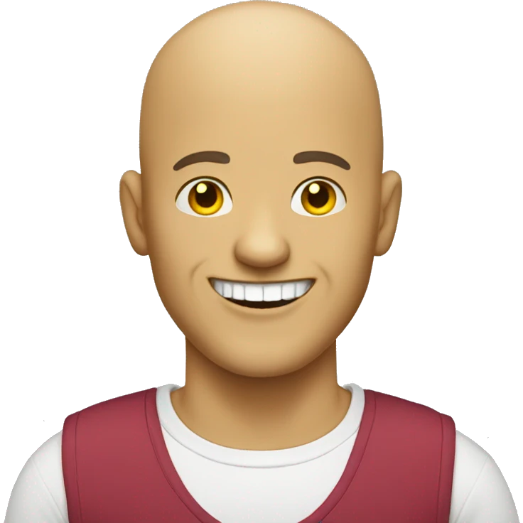 bald man with yellow teeth emoji
