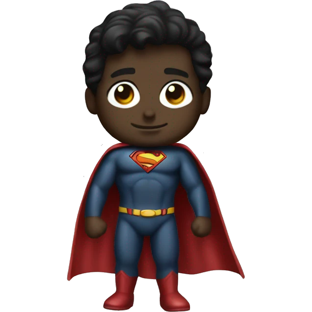 superman in a black version of his suit emoji