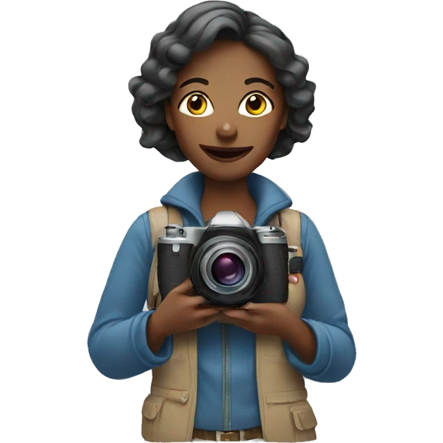 Woman with camera emoji