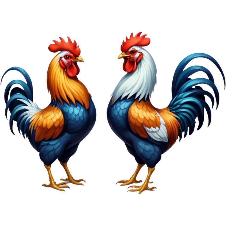 Rooster fighting emoji