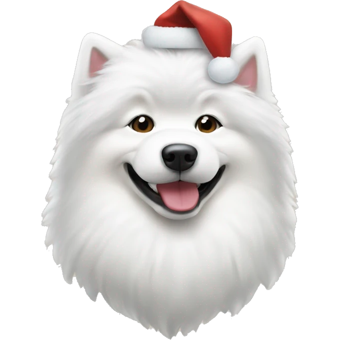 Christmas Samoyed dog emoji