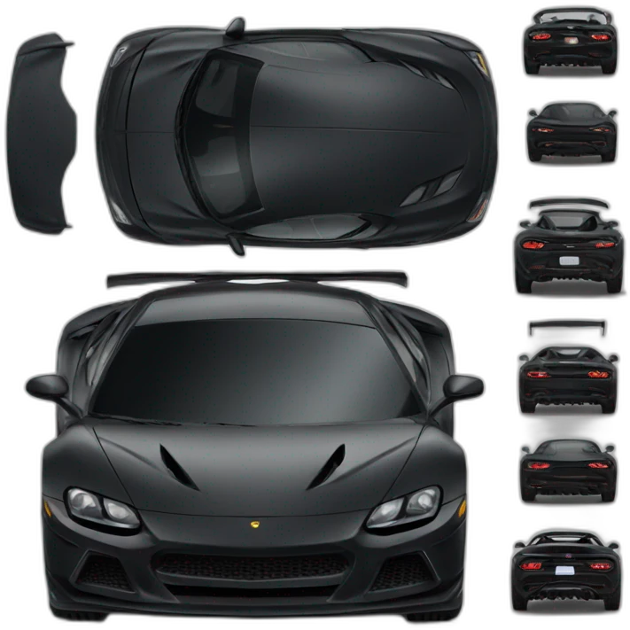 black sportcar emoji