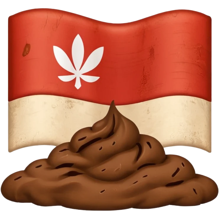 Indonesia flag but poop in mid emoji