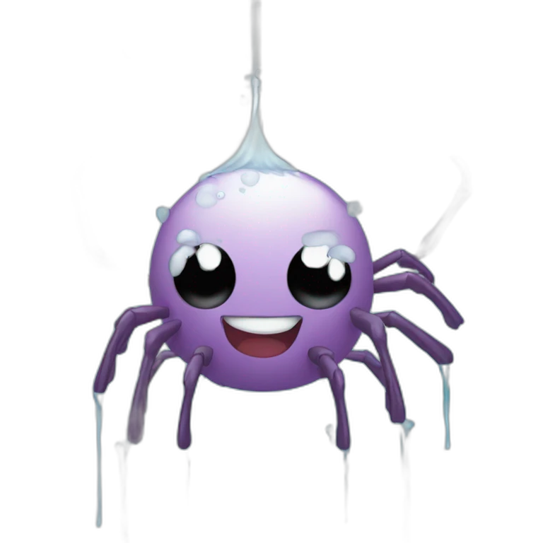 spider taking a shower emoji