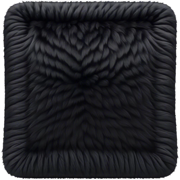 Black fur blanket square ombre emoji