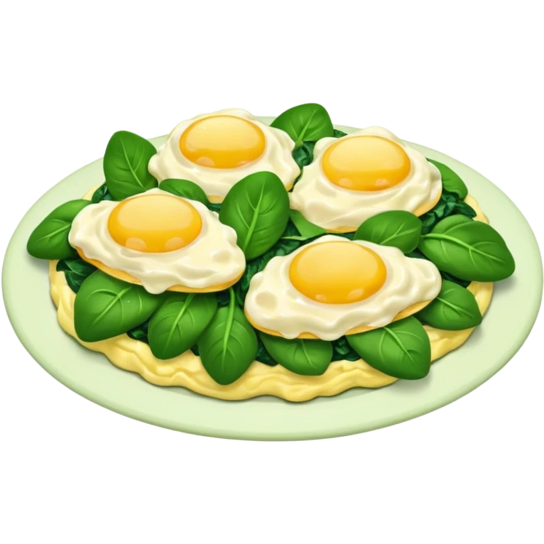 Uova strapazzate con spinaci emoji