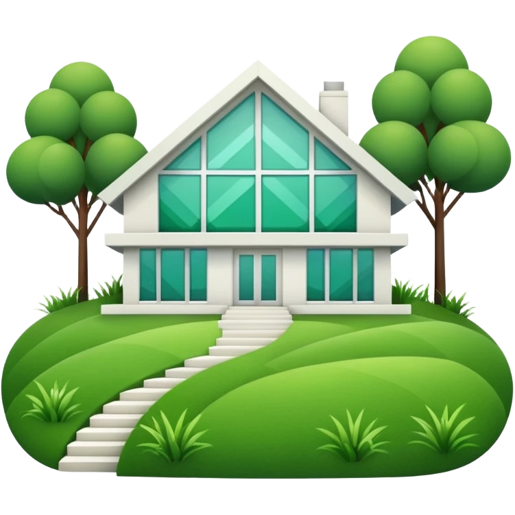 modern house on te hill emoji