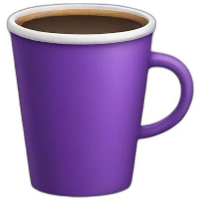purple coffee cup emoji