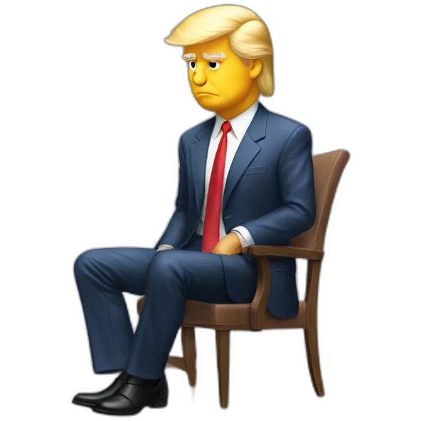 trump wearing next to nothing acting out that scene from basic instinct(full body, ios17) emoji